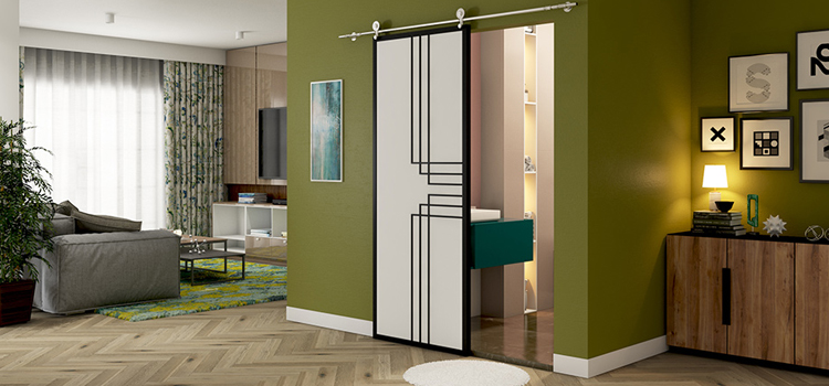 sliding bathroom door installation in Barstow